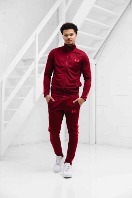Under Armour trainingspak voor heren in het rood